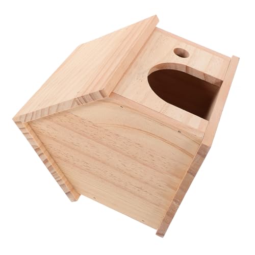 JOINPAYA Natürliches Holz Hamster Haus Versteck Kleintier Rückzugsort Meerschweinchen Holzhaus Kleines Haustier Versteck Sicher Komfortabel von JOINPAYA