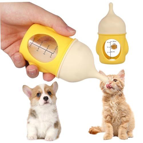 JOINPAYA PET-Flasche Hund Katze Stillflasche für Haustiere Kätzchenflasche Kätzchen mit der Flasche füttern Welpenflaschen zum Stillen Wasserflasche für Haustiere STK Yellow JOINPAYA PET-Flasche Hund Katze Stillflasche für Haustiere Kätzchenflasche Kätzchen mit der Flasche füttern Welpenflaschen zum Stillen Wasserflasche für Haustiere STK Yellow von JOINPAYA