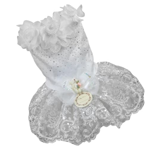 JOINPAYA Pet Hunde Bekleidung XL Tüllrock mit Schleife Süßes Gauzy Design Komfortabel Atmungsaktiv für Kleine Hunde Spaziergang Outdoor Kleidung Haustierkleidung von JOINPAYA