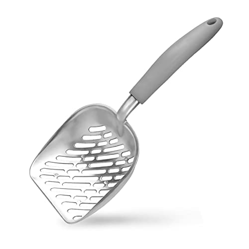 JOINPAYA Pet Litter Scoop Metall Katzenstreuschaufel für Streuarten Ergonomischer Ecken Langlebig und Rostfrei Erleichtert von JOINPAYA