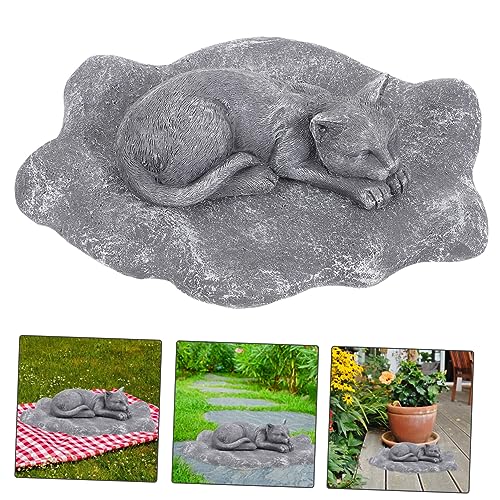 JOINPAYA Pet Memorial Grabstein aus Resin Wetterfester Haustier Gedenkstein für Katze und Hund Natürliche Farbe Dekorativer Gartenstein zur Liebevollen Erinnerung Langlebige Gartendeko für von JOINPAYA