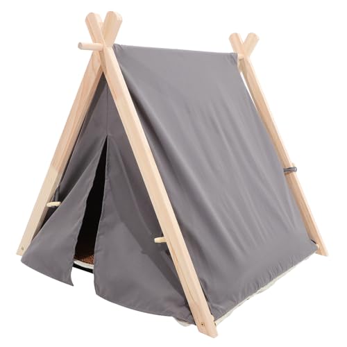 JOINPAYA Pet Tent mit Abnehmbarem Dickem Sommerkühlmatte Halbgeschlossenes Katzen Hundeschlafnest Atmungsaktiv Komfortabel Geeignet Platzsparend für Wohnzimmer und Schlafzimmer von JOINPAYA