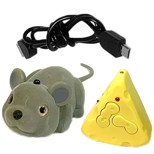 JOINPAYA Realistisches USB Interaktives Katzenspielzeug Prank Mouse Toy Für Katzen Für Halloween Und Partys Lustiges Teasing-Spielzeug Mit Lebensechter Mausgestaltung von JOINPAYA