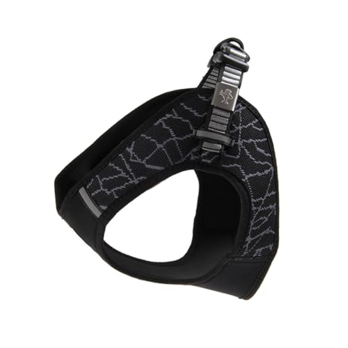 JOINPAYA Reflektierendes Katzen Brustgeschirr Set Schwarz Atmungsaktives Leichtes Katzenweste Geschirr mit Sicherem Brustschutz Tragbar und Strapazierfähig Verstellbares Pet Harness für von JOINPAYA