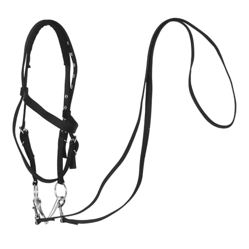 JOINPAYA Reiterrollen Rinderseilhalfter Pferdestallbedarf Pferdeseil Halfterpferd Strickhalfter Pferdehalfter Aus Seil Halfter Für Pferde Nylon Black von JOINPAYA