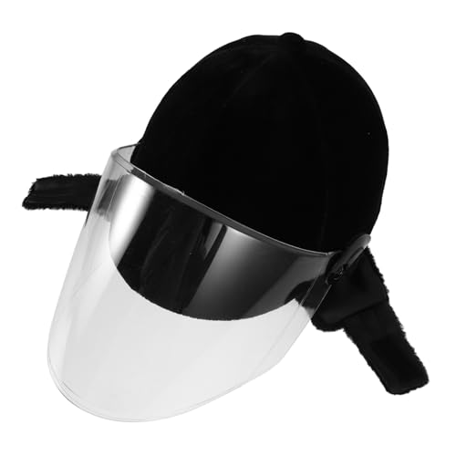 JOINPAYA Reithelm winterhelm Abdeckung Snowboard-Helmüberzug UV -Schutz Reiten schützende Pferdemaske Ritterhelm Helfhelm Pferdehaube Pferdehelmabdeckung Flanell Schwarz von JOINPAYA