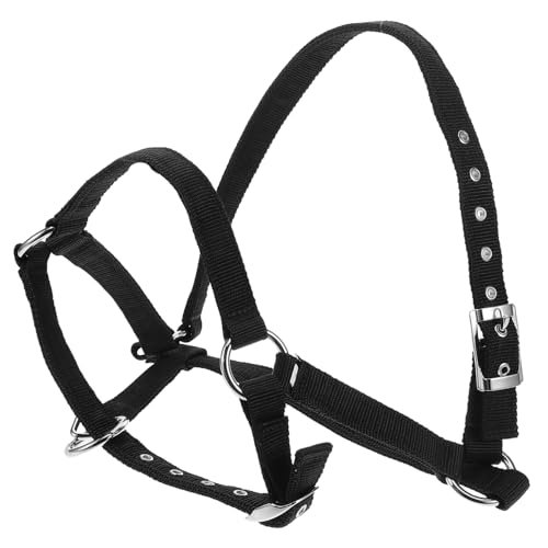 JOINPAYA Reitsport Trainingsbedarf Pferdehalfter Aus Polyseil Gepolstert Für Pferde Sportkopfseil Pferdehalfterseile Pferdekostüm Pferdeausrüstung Reitpferdeklemme Schwarzes Nylon von JOINPAYA