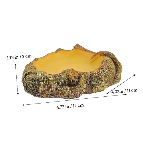 JOINPAYA Reptilien Wasserschale aus Robustem Material mit Kippsicherem Design Langlebig und für Schildkröten Geckos Schlangen und Echsen als Futter und Wasserbecken im Terrarium von JOINPAYA