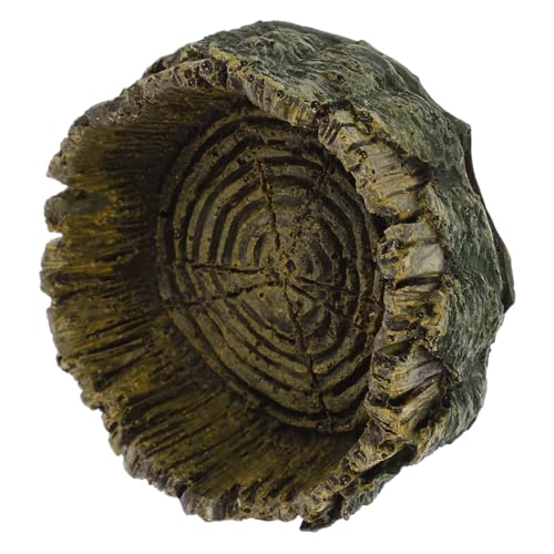JOINPAYA Reptilien Wasserschale mit Holzmaserung Futter und Wasserbehälter für Schildkröten Eidechsen und Geckos Langlebige Futterplatte aus Hochwertigem Harz für Terrarien rutschfest von JOINPAYA