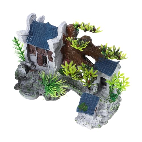 JOINPAYA Resin Aquarium Dekoration Fisch Versteck Kreative Unterwasser Haus Nachbildung Japanischer Stil Fisch Tank Ornament für Aquarienlandschaft von JOINPAYA