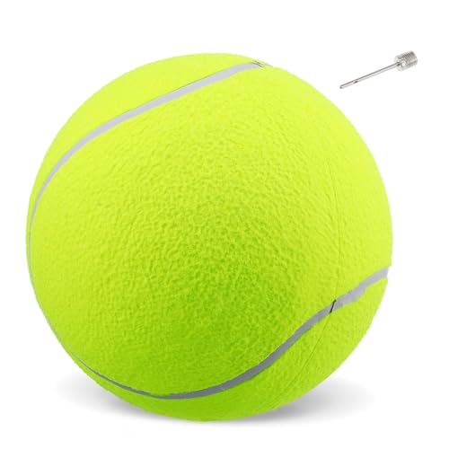 JOINPAYA Riesentennisball für Haustiere für Outdoor Spiel Agility Training und Strandspaß Luftpumpe von JOINPAYA