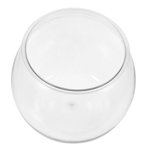 JOINPAYA Runder Fischbehälter Bruchsicherem Kunststoff Dekoratives Aquarium für Schreibtisch Hochtransparent Platzsparendes Design für Pflanzen und Aquarienbewohner Home Decor von JOINPAYA