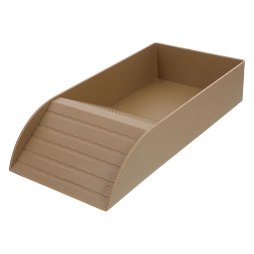 JOINPAYA Schildkrötenbadewanne Große Wasserschüssel Für Reptilien Schildkrötenzubehör Für Panzer Große Plattform Zum Sonnenbaden Für Schildkröten Abs Light Brown von JOINPAYA