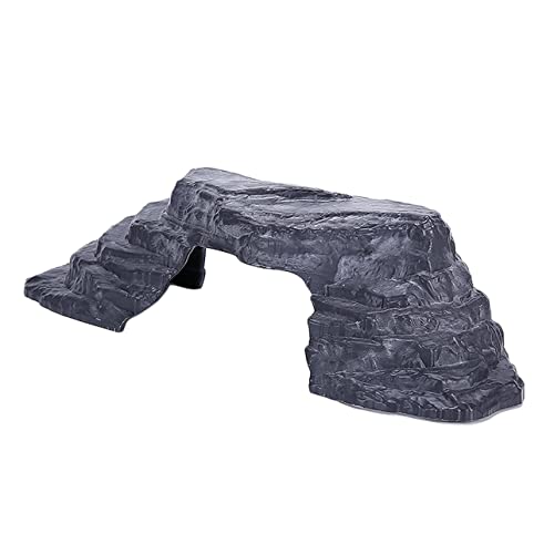 JOINPAYA Schildkrötenversteck Aus Harz Mit Kletterbrücke Aquarium Ornament Für Terrarien Langlebig Für Schildkröten Und Reptilien von JOINPAYA
