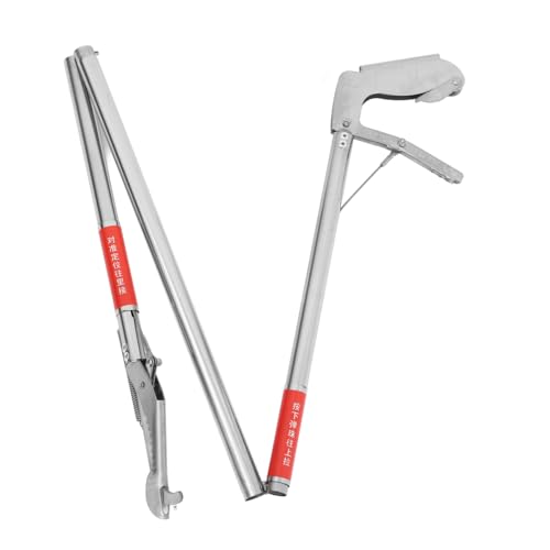 JOINPAYA Schlangengreifer-schlangenzange Schlangengreifer-Tool Schlangenhaken Erreichen Schlangengreiferstock Langer Schlangengreifer Einstellbar Klettern Hummerclip Rostfreier Stahl Silver von JOINPAYA