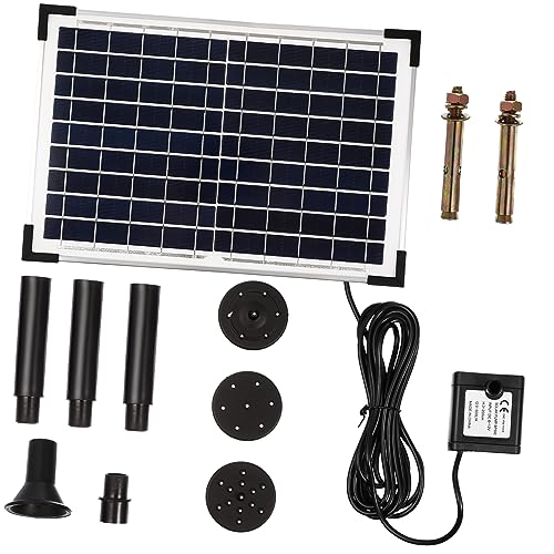 JOINPAYA Solarbetriebene Wasserpumpe Hochleistungs Springbrunnen für Teich Garten und Pool Einstellbare Solarpanel Position für Effizienz Vielseitig Einsetzbar und Benutzerfreundlich von JOINPAYA