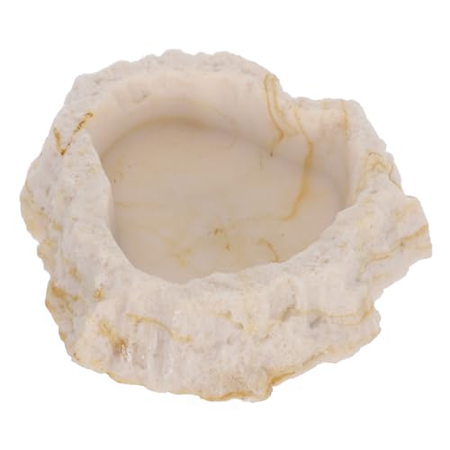 JOINPAYA Steinimitationsbecken Futternapf für Garnelen Wassernapf für Schlange Accessoires für Bartagamen Schildkröte Wasserschale Eichhörnchen Wasserschale Harz von JOINPAYA