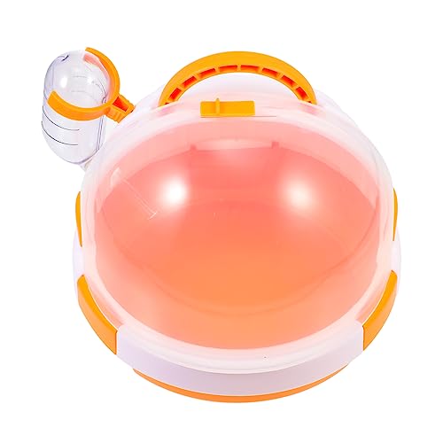 JOINPAYA Tragbarer Hamsterkäfig Für Reisen Robuster Haustierträger Aus Bequemem Material Für Hamster Zuckergleiter Chinchillas Und Kleine Orangefarbenes Design von JOINPAYA