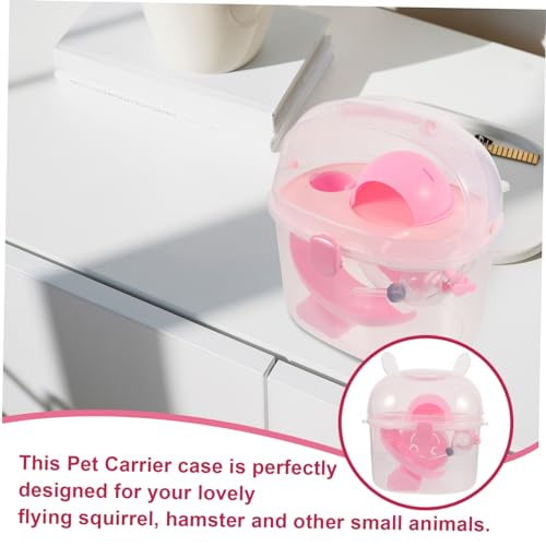 JOINPAYA Tragbarer Hamsterkäfig aus Stabilem Kunststoff Kleine Kleintier Transportbox mit Viel Komfortabler Hamster Carrier für Mäuse und Kleine Haustiere für Ausflüge und Reisen von JOINPAYA