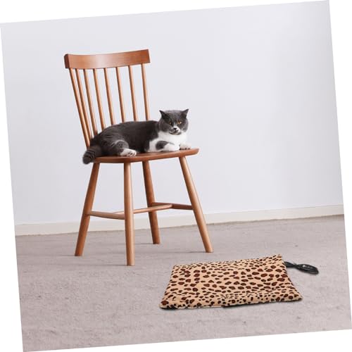 JOINPAYA USB Haustier Heizdecke mit Temperaturregelung Waschbar für Kleine Hunde Katzen und Reptilien Langlebiges Stabiles Material für Sofa Reise und Kalte Jahreszeiten Leopardenmuster von JOINPAYA