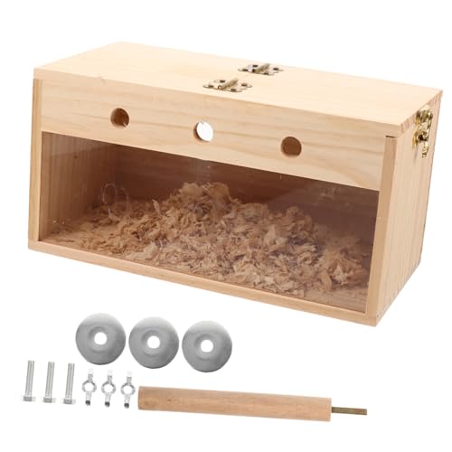 JOINPAYA Vogel Brutbox Aus Holz Transparente Nistkiste Für Wellensittiche Und Papageien Mit Schnallendeckel Für Innen Und Außendekoration Sicherer Rückzugsort JOINPAYA Vogel Brutbox Aus Holz Transparente Nistkiste Für Wellensittiche Und Papageien Mit Schnallendeckel Für Innen Und Außendekoration Sicherer Rückzugsort von JOINPAYA