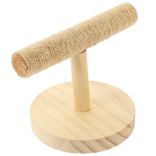 JOINPAYA Vogelspielständer aus Natürlichem Holz für Papageien Vogelstange Vogelspielplatz und Trainingsspielzeug für Sittiche und Kleine Vögel von JOINPAYA
