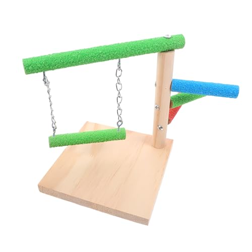 JOINPAYA Vogelständer aus Holz für Papageien Dekorativer Indoor Spielplatz Stabiler Trainingssitzstange für Wellensittiche und Kleine Vögel Freisitz Zubehör für Käfig und Tisch Einfach von JOINPAYA