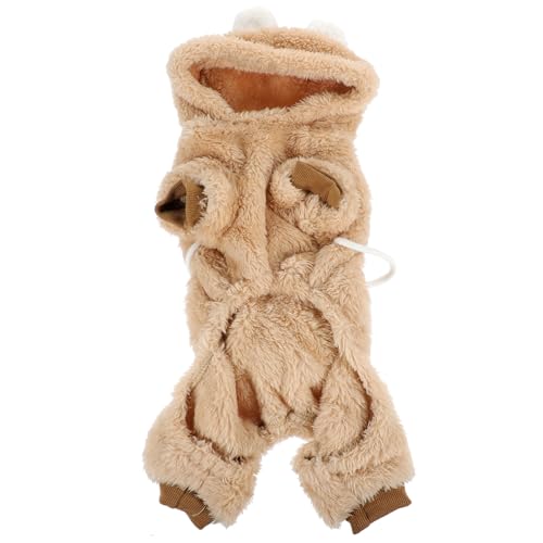JOINPAYA Warme Haustier Hundekleidung mit Kapuze Fleece Gefüttert Winddicht und Komfortabel Braun Anliegend für Kalte Herbst und Wintertage Pflegeleicht Wiederverwendbar JOINPAYA Warme Haustier Hundekleidung mit Kapuze Fleece Gefüttert Winddicht und Komfortabel Braun Anliegend für Kalte Herbst und Wintertage Pflegeleicht Wiederverwendbar von JOINPAYA