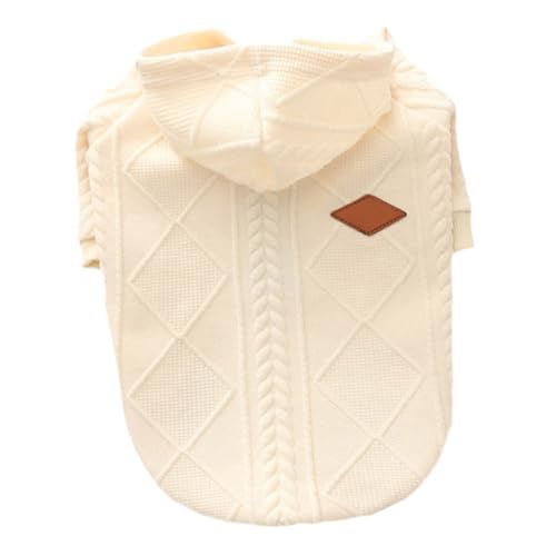 JOINPAYA Warmer Hundepullover mit Kapuze für Kleine und Mittlere Hunde Weicher Strapazierfähiger Strickmantel in Cremeweiß Leichte Haustierkleidung für Herbst und Winter JOINPAYA Warmer Hundepullover mit Kapuze für Kleine und Mittlere Hunde Weicher Strapazierfähiger Strickmantel in Cremeweiß Leichte Haustierkleidung für Herbst und Winter von JOINPAYA