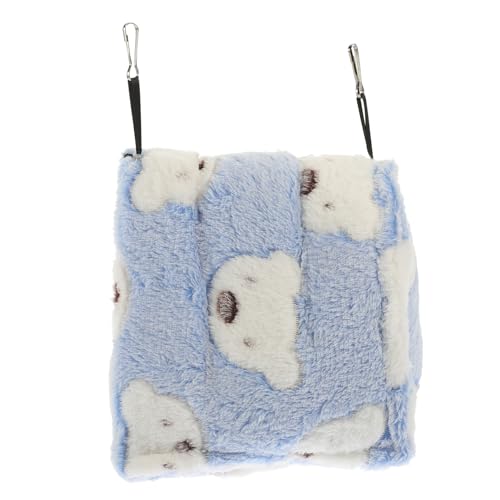 JOINPAYA Warmes Hamster schlafnest aus Dickem Baumwollstoff Kuscheliges Igel Eichhörnchen Haus Gemütliches Kleintierbett für Zwerghamster Meerschweinchen Ratten und Frettchen Blau von JOINPAYA