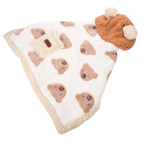 JOINPAYA Wasserabsorbierender Wärmender Hundebademantel mit Weichem Dickem Fleece Saugfähiger Haustier Poncho für Kleine und Mittelgroße Hunde Leichter Bequemer Wintermantel für Foto und von JOINPAYA