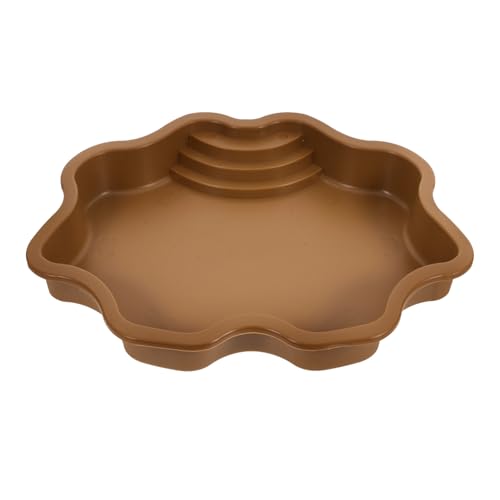 JOINPAYA Turtle Feeding Dish Bowl Multifunktionale Schildkröten-badeschale rutschfeste Wasserschale Für Reptilien Große Kapazität Braun- Für Eidechsen Und Schildkröten von JOINPAYA
