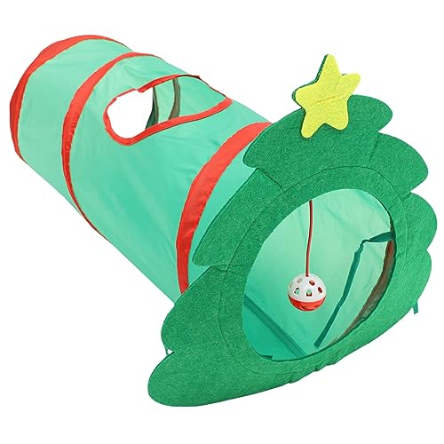 JOINPAYA Weihnachtlicher Katzen Spieltunnel Faltbar Interaktives Katzenspielzeug in Tannenbaum Form Leichtes Katzenversteck für Wohnungskatzen Fördert und Erkundung für Zuhause JOINPAYA Weihnachtlicher Katzen Spieltunnel Faltbar Interaktives Katzenspielzeug in Tannenbaum Form Leichtes Katzenversteck für Wohnungskatzen Fördert und Erkundung für Zuhause von JOINPAYA
