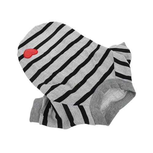 JOINPAYA Welpenkleidung XL Atmungsaktives Gestreiftes T Shirt Für Bequeme Baumwollkleidung Für Haustiere Für Besondere Anlässe von JOINPAYA