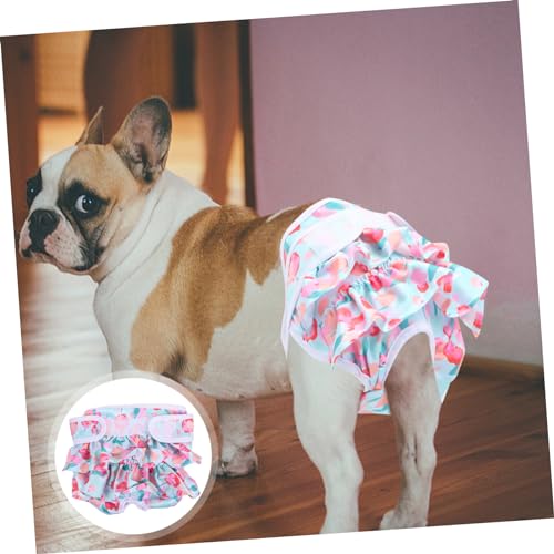 JOINPAYA Wiederverwendbare Hundewindel mit Buntem Druck Atmungsaktive Schutzhose für Hündinnen Waschbare Schützende Welpenhose gegen Inkontinenz und Läufigkeit Komfortabel und Langlebig von JOINPAYA