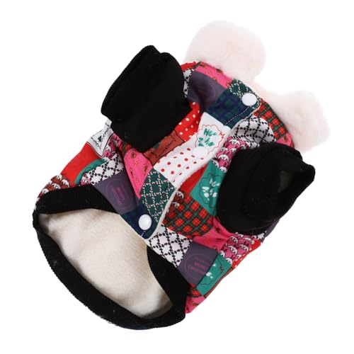 JOINPAYA Winterwarmer Haustiermantel aus Dickem Strapazierfähige Hundejacke für Kleine Hunde Anliegend und rutschfest Modisches Weihnachtskostüm für Kalte Tage von JOINPAYA