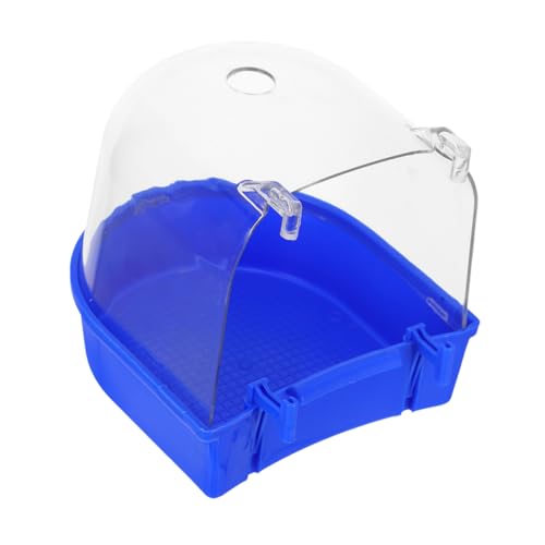 JOINPAYA Papageienbadebox Vogelkäfigbad Für Papageien Transparente Badewanne Aus Kunststoff Einfache Reinigung Spritzschutz-Design Für Kleine Vögel Sittiche Unzertrennliche von JOINPAYA