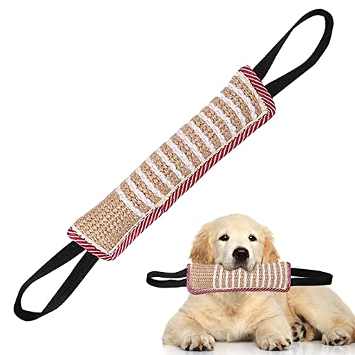 Zerrspielzeug Hund, Beisswurst für Hunde, Jute Beißwurst Hund Training mit 2 Griff, Kauspielzeug Hunde, Hundespielzeug, Hunde Training Zubehör, Spielzeug Hund Unzerstörbar, Hundespielzeug Robust von JOKILY