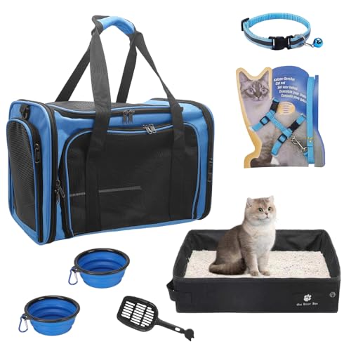 Blue Cat Carrier Soft & Black Katzentoilette Blue Cat Carrier Soft & Black Katzentoilette von JOLL JOLL
