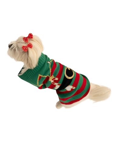 Jollidays Pets Pullover mit Motiv Elf Pup, Größe XS, Grün von JOLLIDAYS