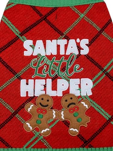Jollidays Pets Santa's Little Helper Ugly Pullover, Grün, Größe XL von JOLLIDAYS