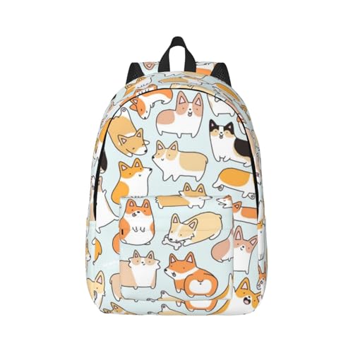 Leichter und stilvoller Canvas-Rucksack für Hunde, für Reisen, Wandern und den täglichen Gebrauch, robuster Rucksack, Camping-Rucksack, Tagesrucksack für Outdoor-Aktivitäten von JONGYA