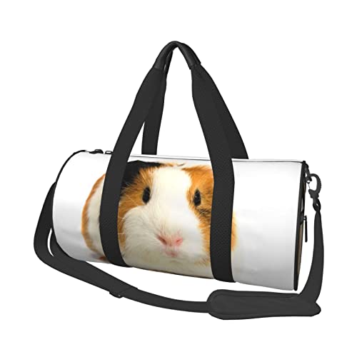 Niedliche zylindrische Freizeit-Gepäcktasche mit Meerschweinchen-Motiv, leicht, langlebig und einfach zu tragen von JONGYA