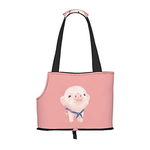 Pink Pig Printed Pet Portable Foldable Shoulder Bag Ideal Choice For Small Pet Travel von JONGYA