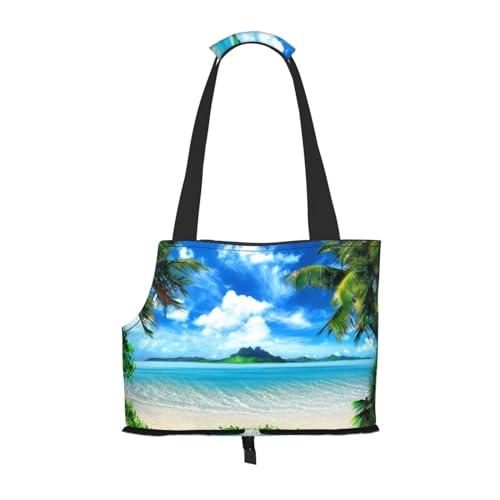 The Sea Printed Pet Portable Foldable Shoulder Bag, Ideal Choice For Small Pet Travel von JONGYA