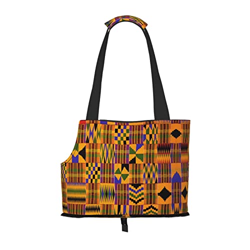 Tragbare, faltbare Umhängetasche mit afrikanischem Ethno-Muster, ideale Wahl für kleine Haustierreisen von JONGYA