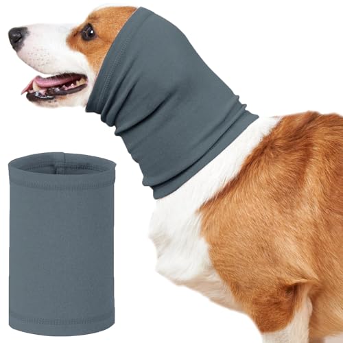 Beruhigende Ohrenschützer Kopfbedeckungen für Hunde Haustiere für Geräuschen Nacken und Ohrenwärmer Kapuze Ohrabdeckungen (M, Blau) von JOOTUEPO