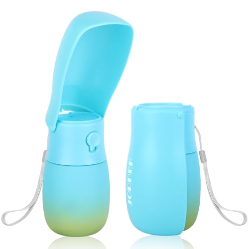 JOPHEK 300ml Tragbare Haustier Trinkflasche, 180°Faltbare Hund Katze Haustiere Auslaufsicher Wasserflasche, Hunde Katzen Flasche mit Aktivkohlefilter für Täglich Spazieren Gehen Reisen Campen JOPHEK 300ml Tragbare Haustier Trinkflasche, 180°Faltbare Hund Katze Haustiere Auslaufsicher Wasserflasche, Hunde Katzen Flasche mit Aktivkohlefilter für Täglich Spazieren Gehen Reisen Campen von JOPHEK