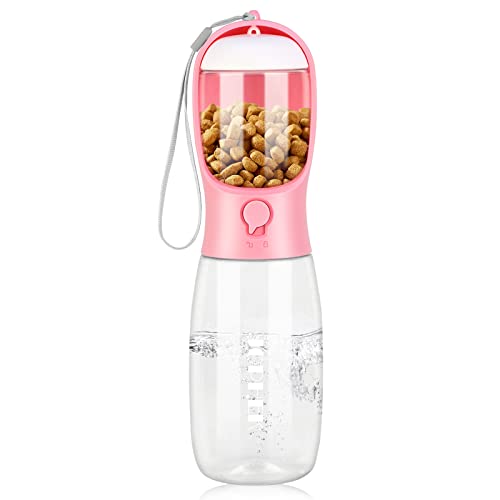 JOPHEK Tragbare Haustier Trinkflasche, 550ml Hund Katze Haustiere Auslaufsicher Wasserflasche mit 100ml Hundefutter Becher, Hunde Katzen Flasche mit Aktivkohlefilter für Täglich Spazieren Gehen Reisen JOPHEK Tragbare Haustier Trinkflasche, 550ml Hund Katze Haustiere Auslaufsicher Wasserflasche mit 100ml Hundefutter Becher, Hunde Katzen Flasche mit Aktivkohlefilter für Täglich Spazieren Gehen Reisen von JOPHEK