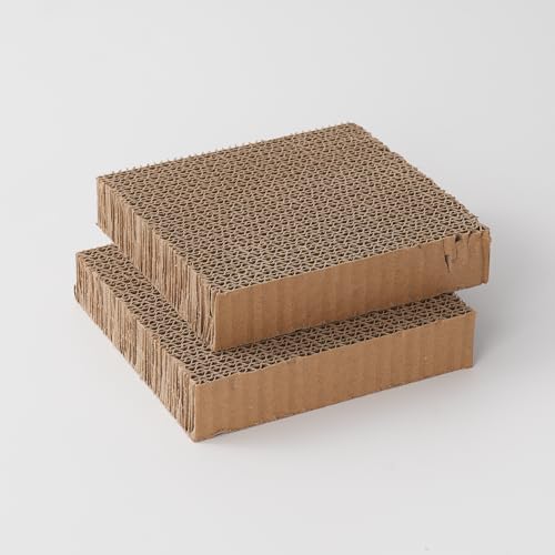 JOPOY Ersatz-Pads für Katzenkratzer, 14,5 cm Durchmesser, 3 cm Dicke, Ersatz-Pads, Kratzbrett, Kreis, Katzenkratzer für den Innenbereich, 2 Stück (Ersatz für Karton, 2 Stück) von JOPOY